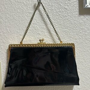 Vintage black and gold  classic Ande evening purse